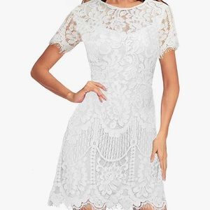 MSLG White Graduation Dress